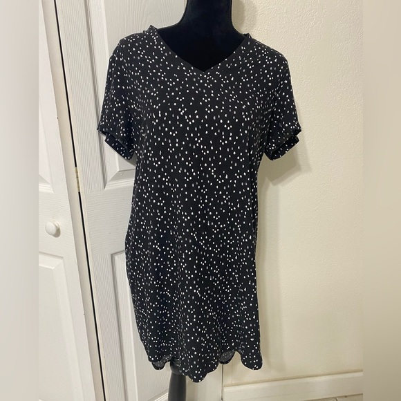 Cloth and Stone Anthropologie Black and White Polka Tunic dress size M - Picture 1 of 5